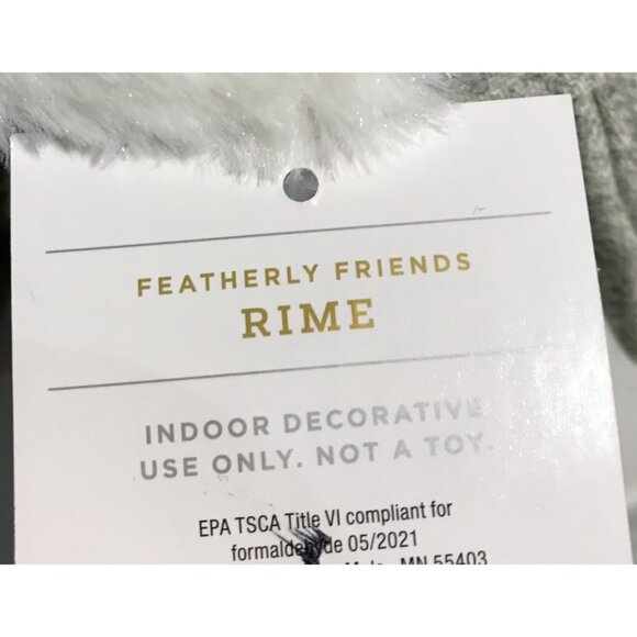 Wondershop Featherly Friends Rime Winter Bird Statue With Scarf & Hat 2021 7" - Picture 6 of 9